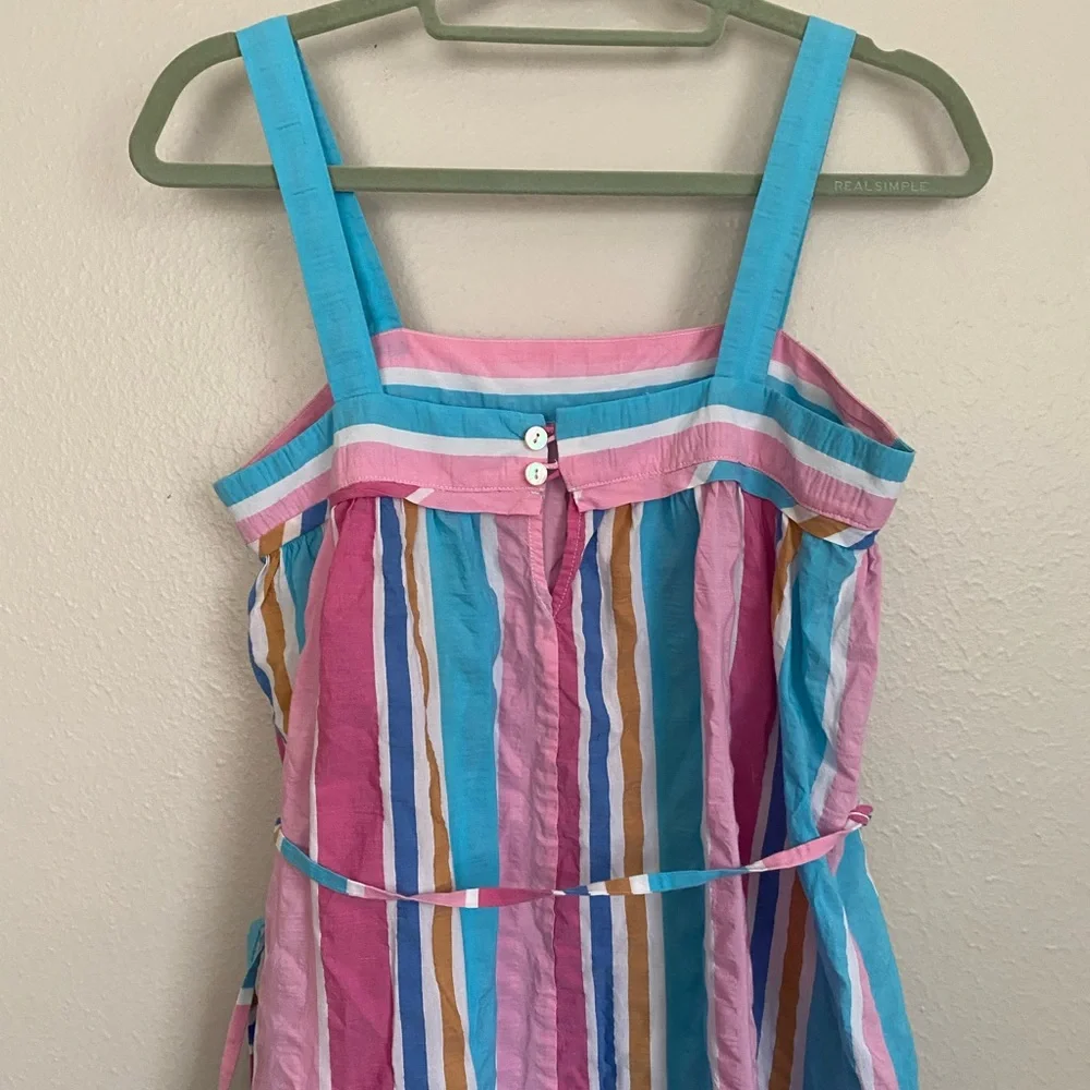 LEMLEM Gigi Sweepy belted printed cotton-blend midi dress XS - Picture 3 of 5